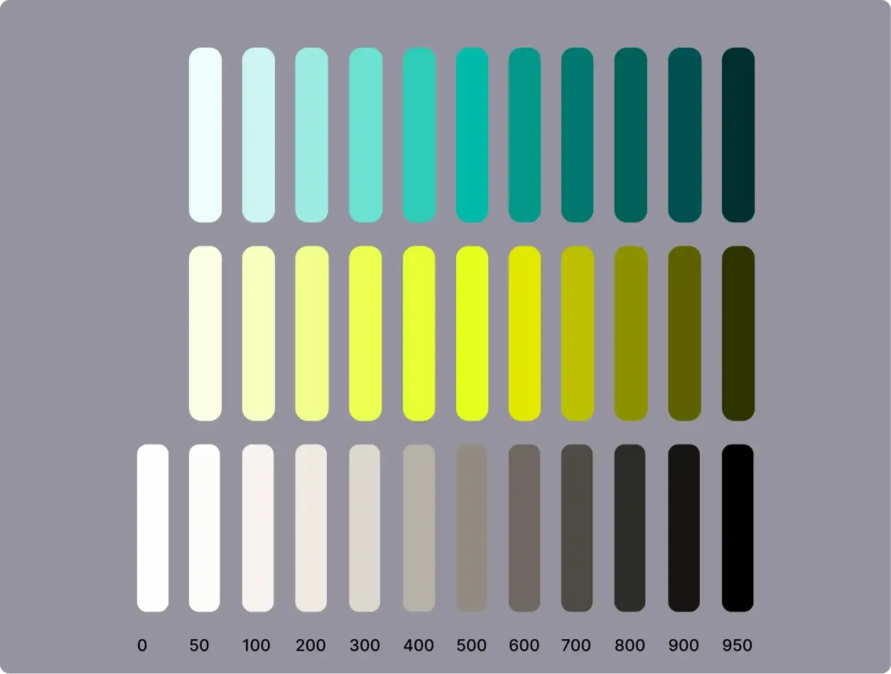 Extracted primitive color palette from UKG website analysis