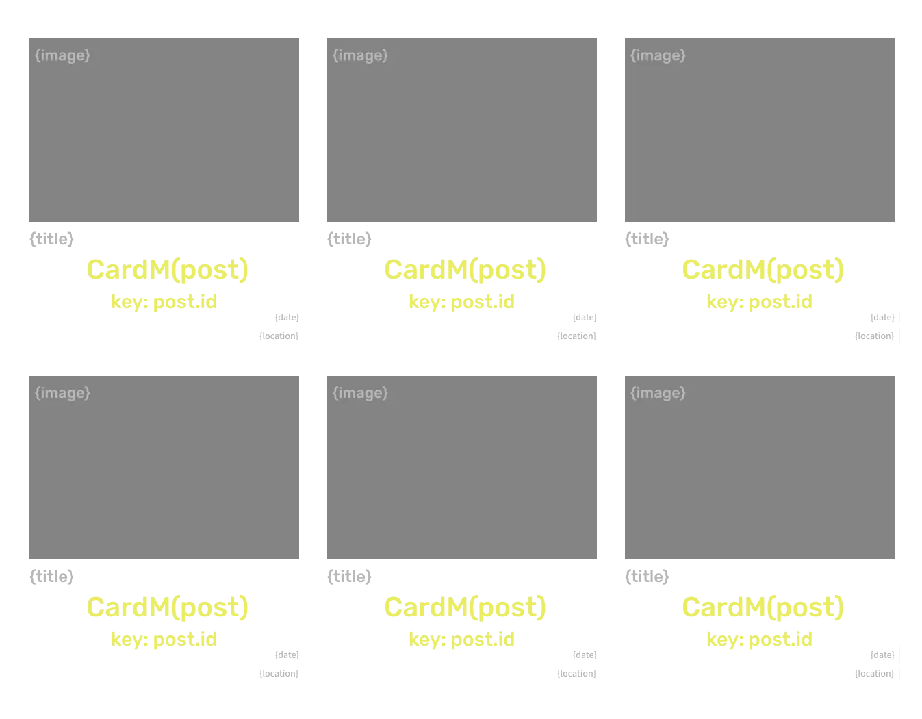 Blog archive page listing article cards dynamically generated from filtered post data